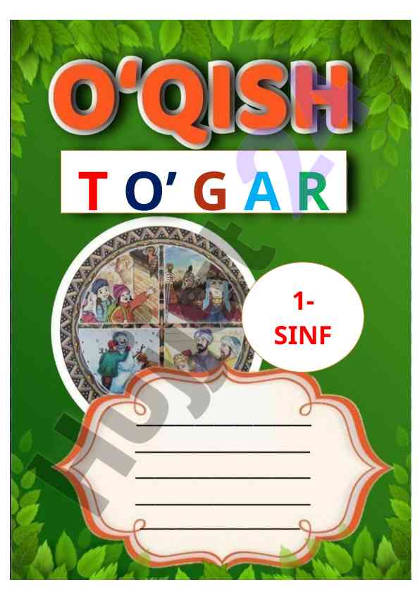 Ona tili va o'qish savodxonligi rejasi 1-sinf uchun