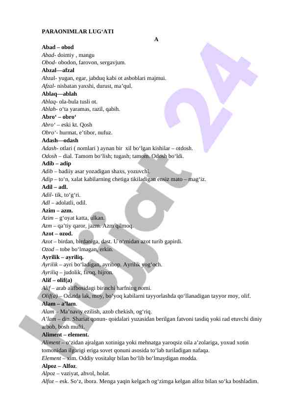 Paraonimlar lug‘ati bilan tanishing