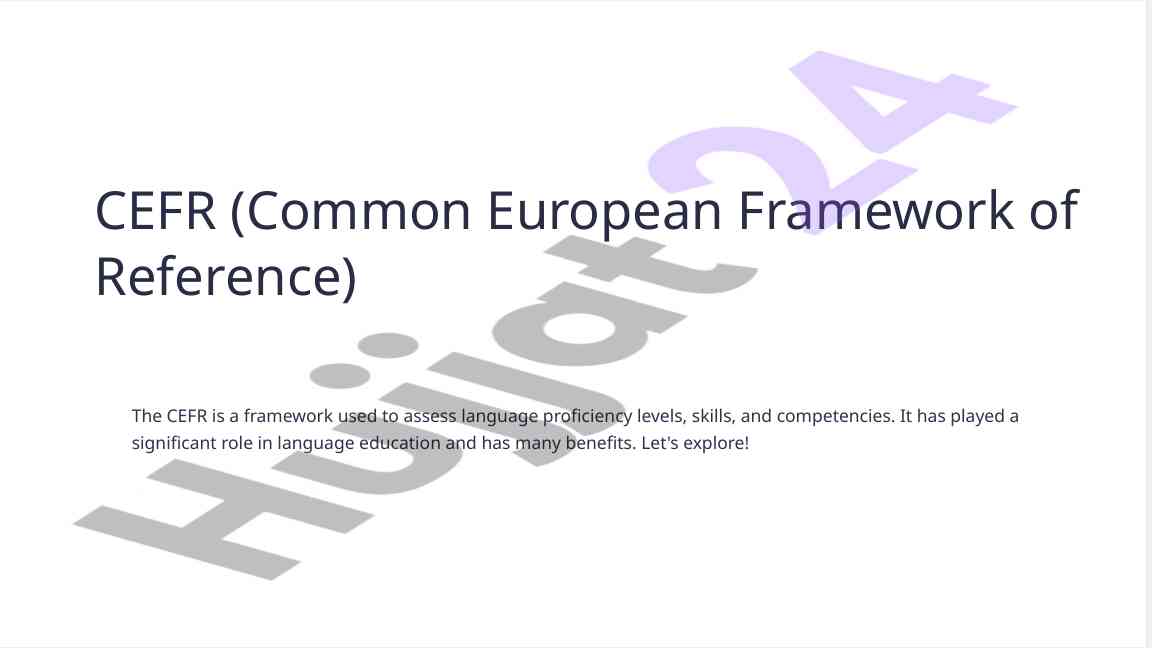 Introduction to cefr understanding language proficiency