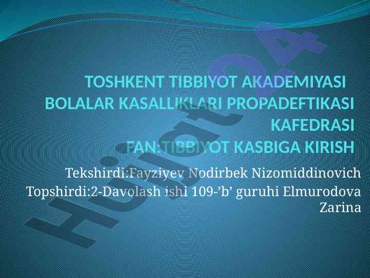 Sog’lom bolani chiniqtirish usullari
