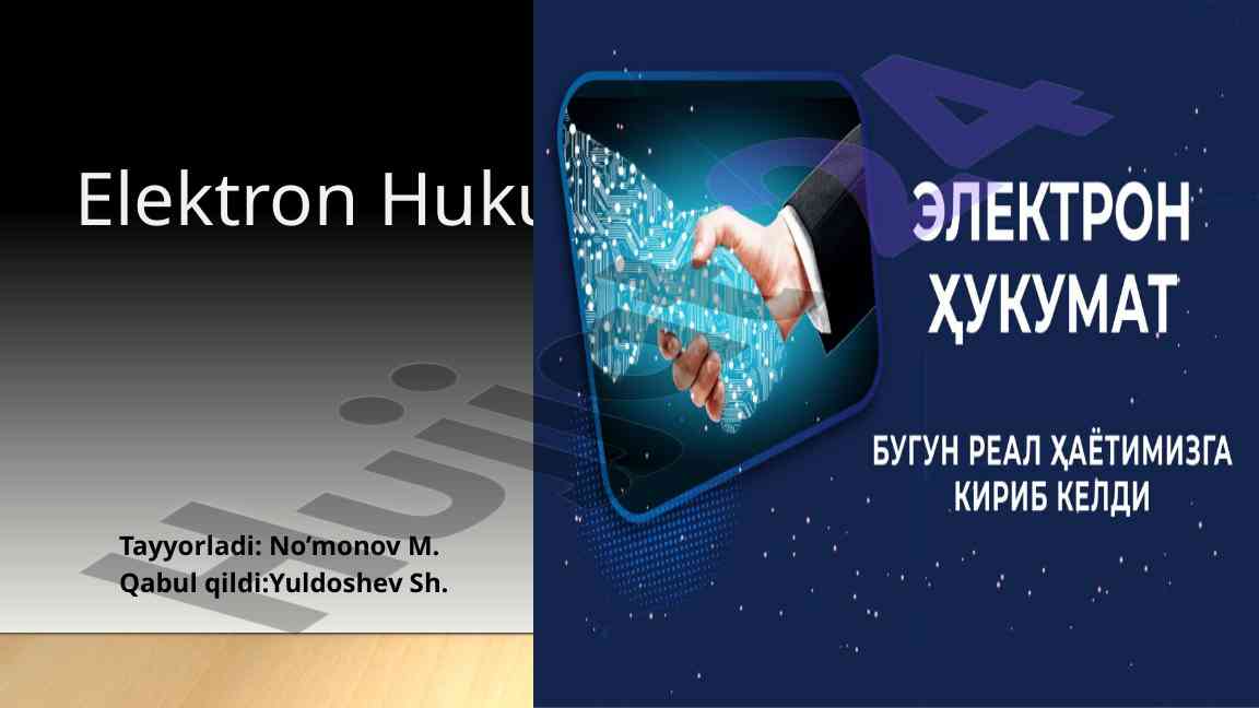 Elektron hukumat tizimining afzalliklari va takomillashtirish