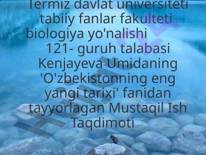 O'zbekistonda islohotlarning yangi bosqichlari taqdimoti