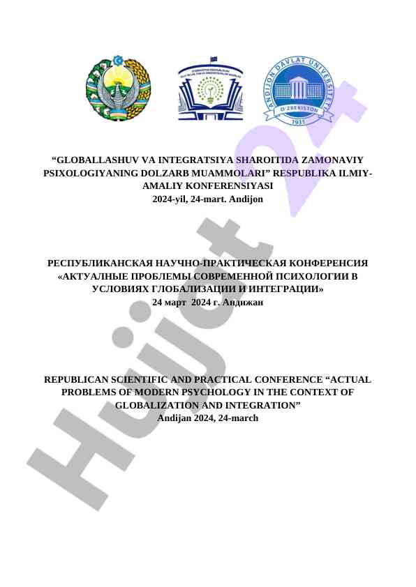Globallashuv Va Integratsiya Sharoitida Psixologiyaning Muammolari