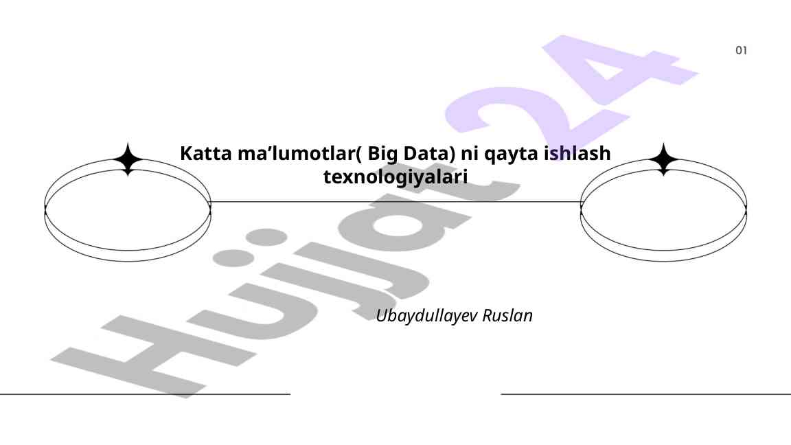 Katta ma'lumotlar qayta ishlash texnologiyalari