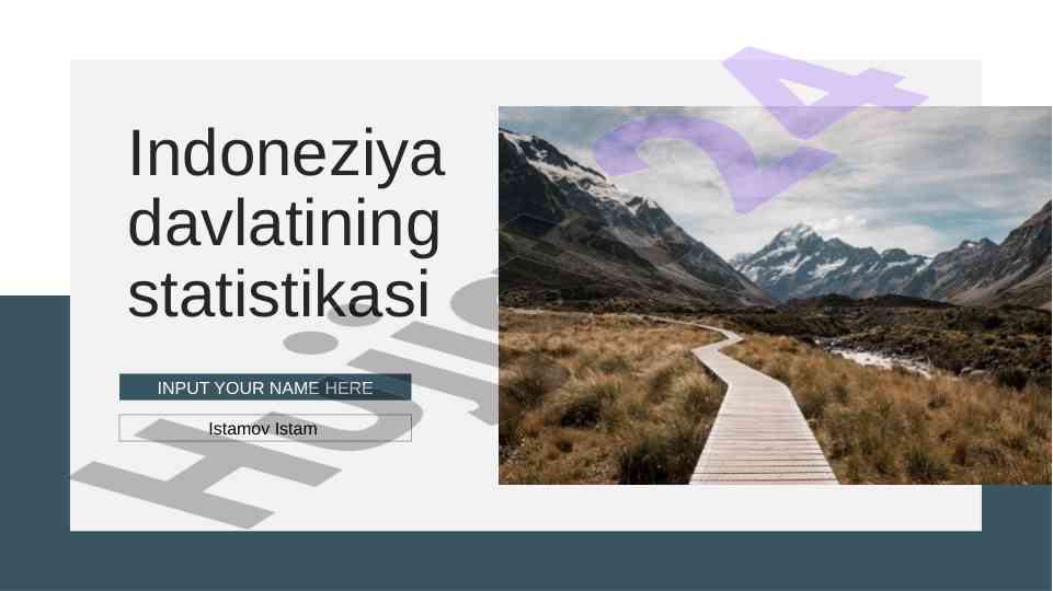 Indoneziya davlatining iqtisodiy statistikasi