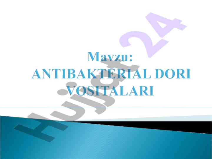 Antibakterial preparatlar va ularning ta'siri