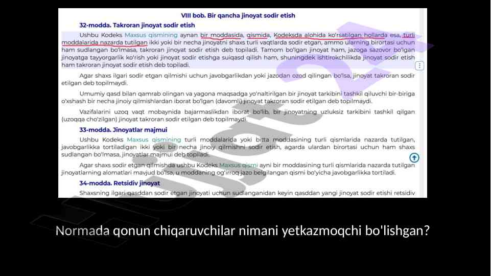 Jinoyat huquqida takroran jinoyat sodir etilishi