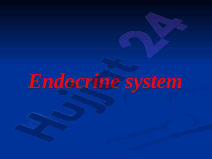 Endocrine system and hormones overview