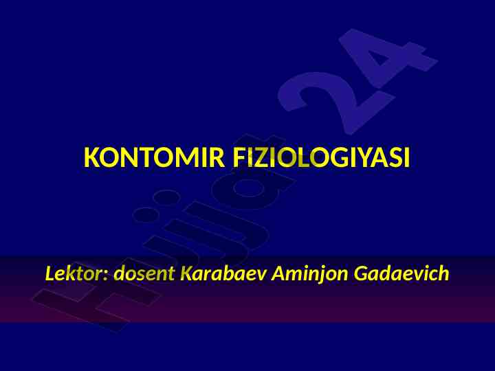 Kon aylanishi fiziologiyasi asoslari va turlari