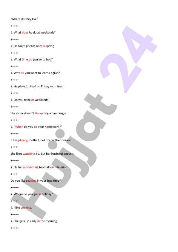 English language practice questions for beginners