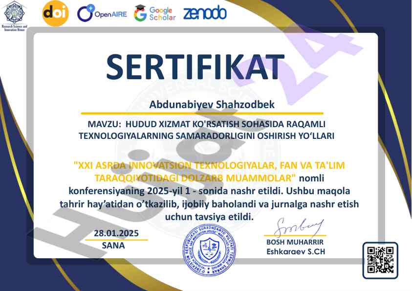 Raqamli texnologiyalarning jamoat xizmatlariga ta'siri