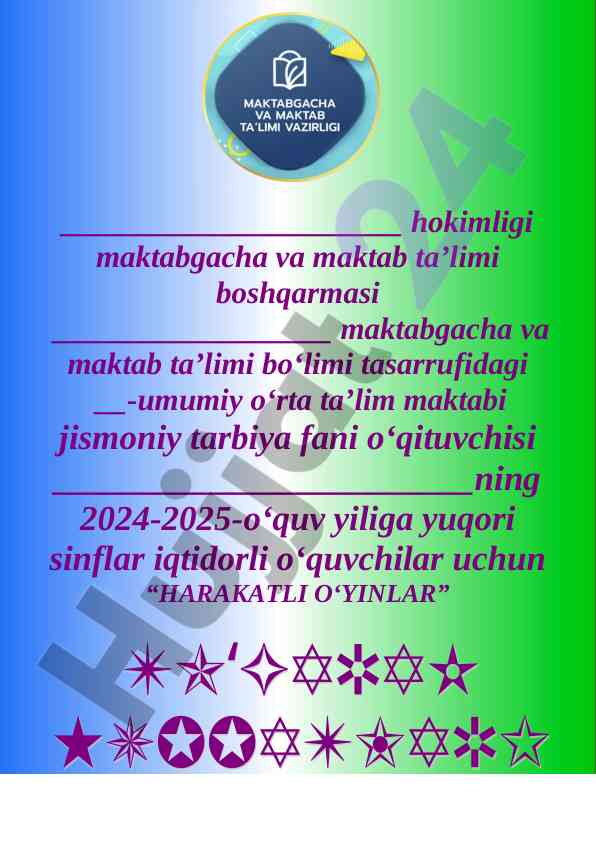Harakatli o'yinlar to'garak a'zolari haqida ma'lumot