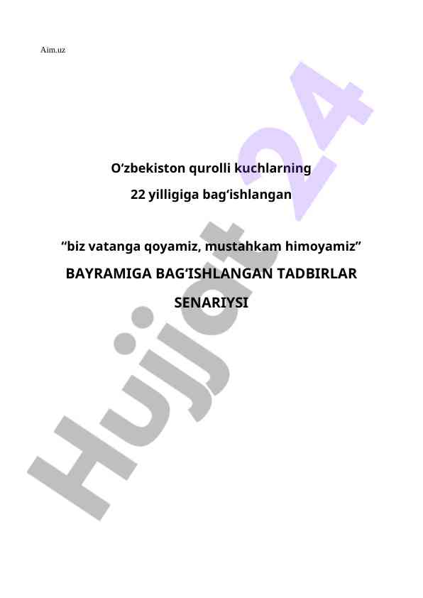 O‘zbekiston qurolli kuchlarining 22 yillik bayrami