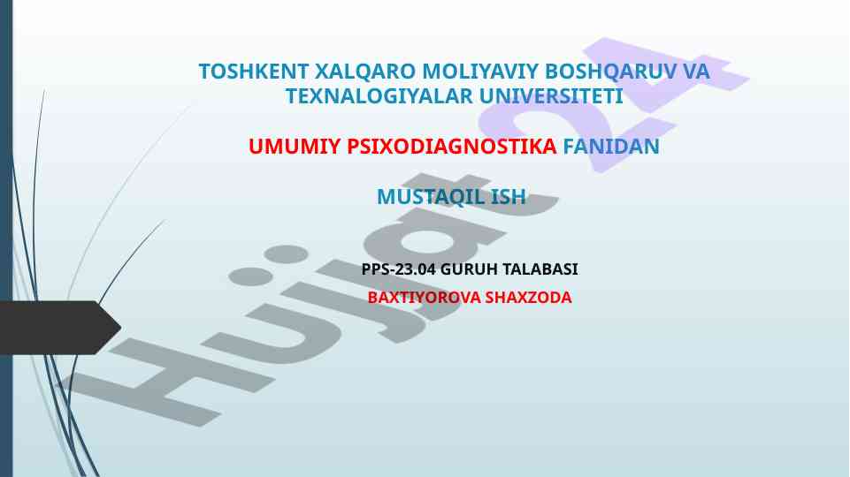 Motivlar va motivatsiya psixodiagnostikasi