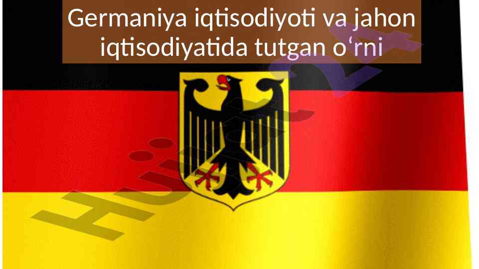 Germaniya iqtisodiyoti va jahon iqtisodiyati ulushi
