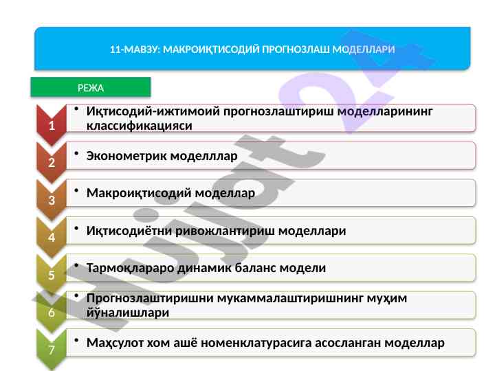 Makroiqtisodiy prognozlash modellari