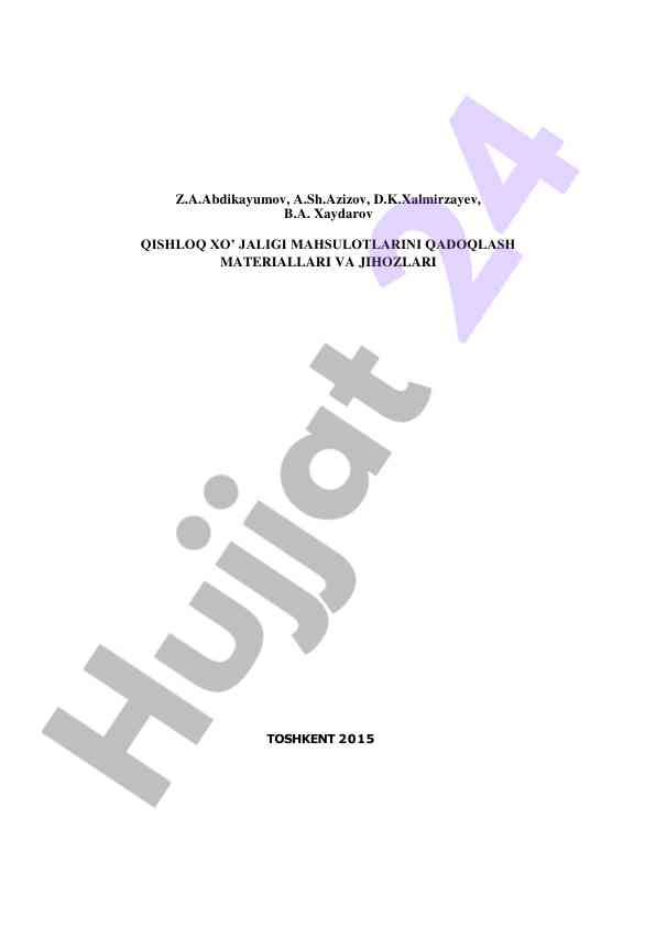 Qishloq xo‘jaligi mahsulotlarini qadoqlash usullari