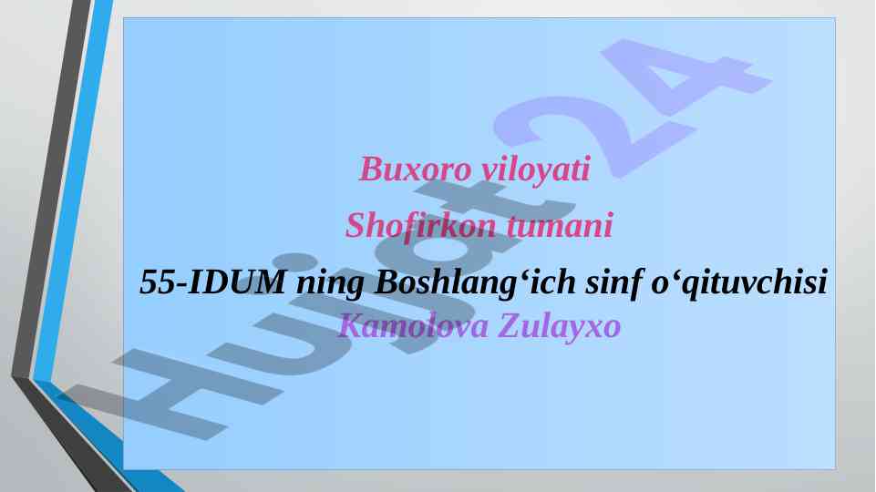 Oddiy kasrlarni ifodalash bo‘yicha dars ishlanmasi