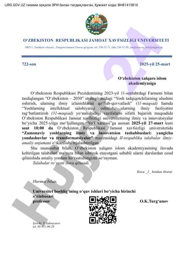 Zamonaviy yoshlarning ilmiy innovatsion tashabbuslari