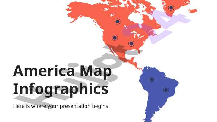 America map infographics template overview
