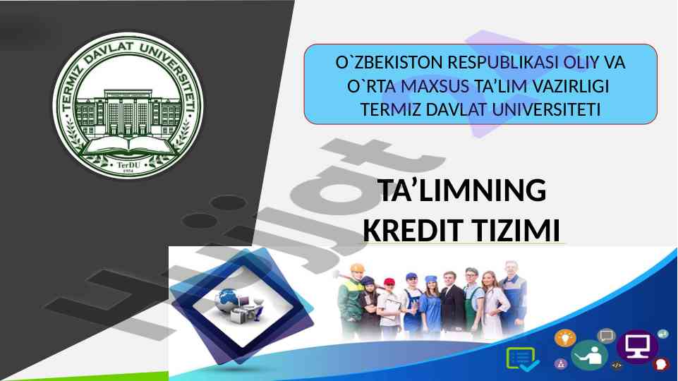 Kredit tizimi ta'limi shartlari va texnikasi