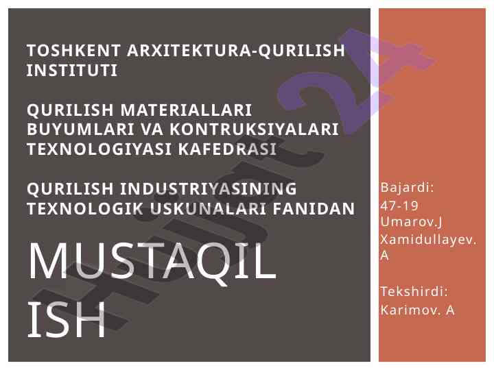 Beton qorishtirgichlar va ularning turlari