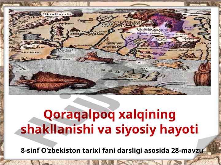 Qoraqalpoq xalqining shakllanishi va siyosiy hayoti