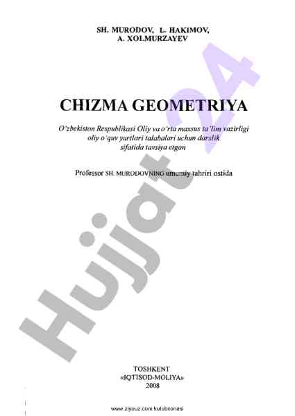 Chizma geometriya oliy o'quv yurtlari uchun darslik