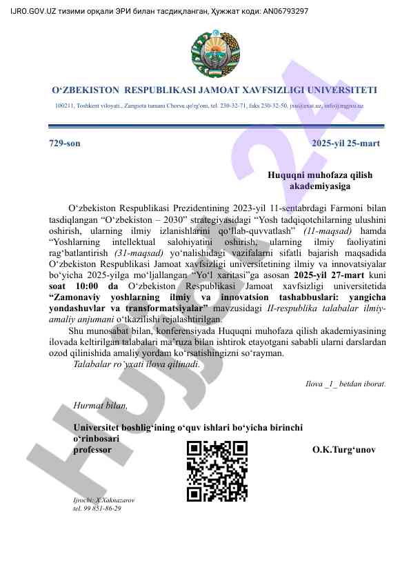 Zamonaviy yoshlarning ilmiy va innovatsion tashabbuslari
