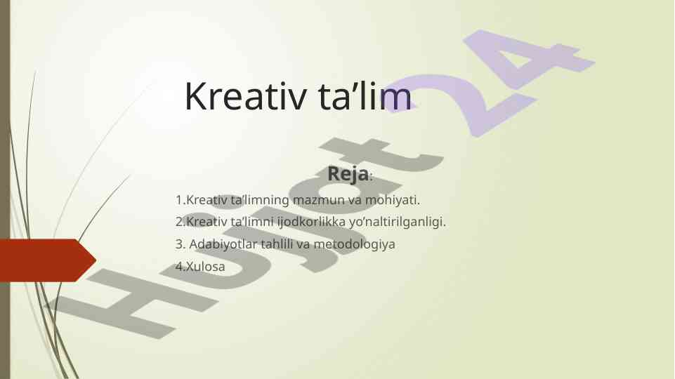 Kreativ ta’limning mazmuni va mohiyati