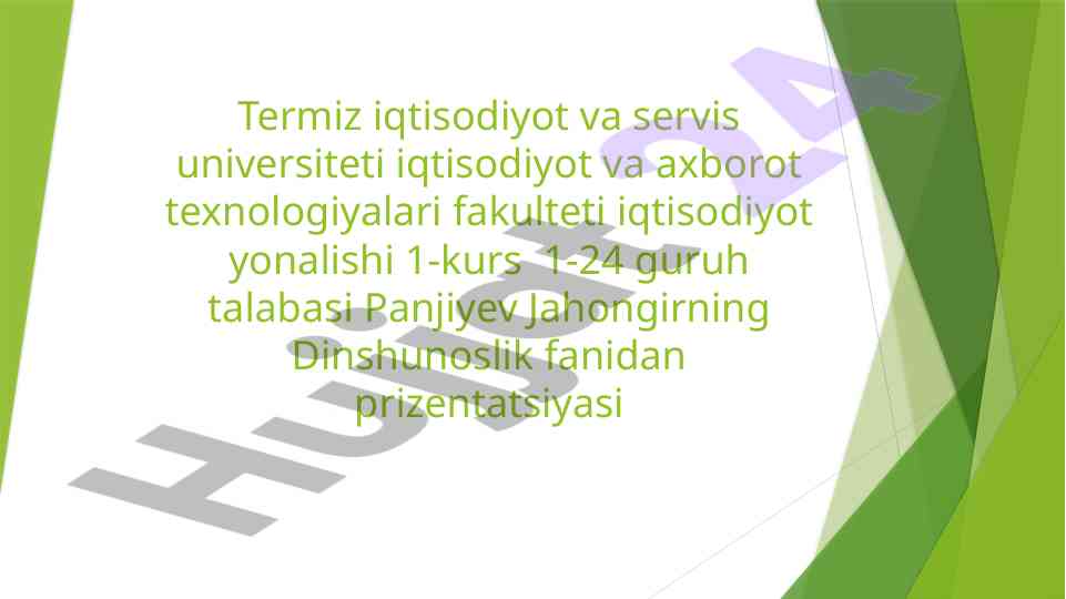 Milliy dinlar va ularning asosiy xususiyatlari
