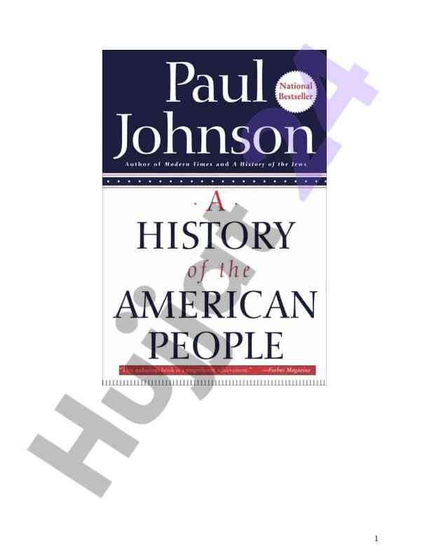 A history of the american people overview
