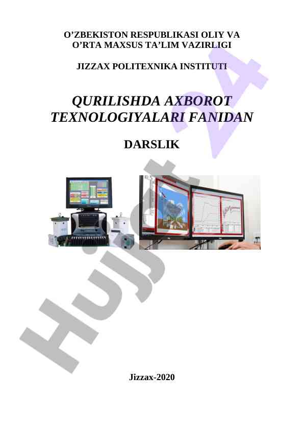 Qurilishda axborot texnologiyalari darslik