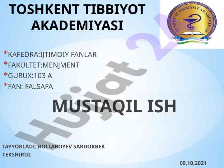 Falsafiy dunyoqarashning o’z-o’zini anglashdagi roli