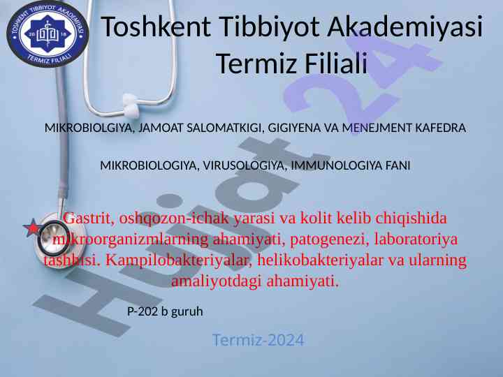 Mikroorganizmlarning ahamiyati va patogenezi
