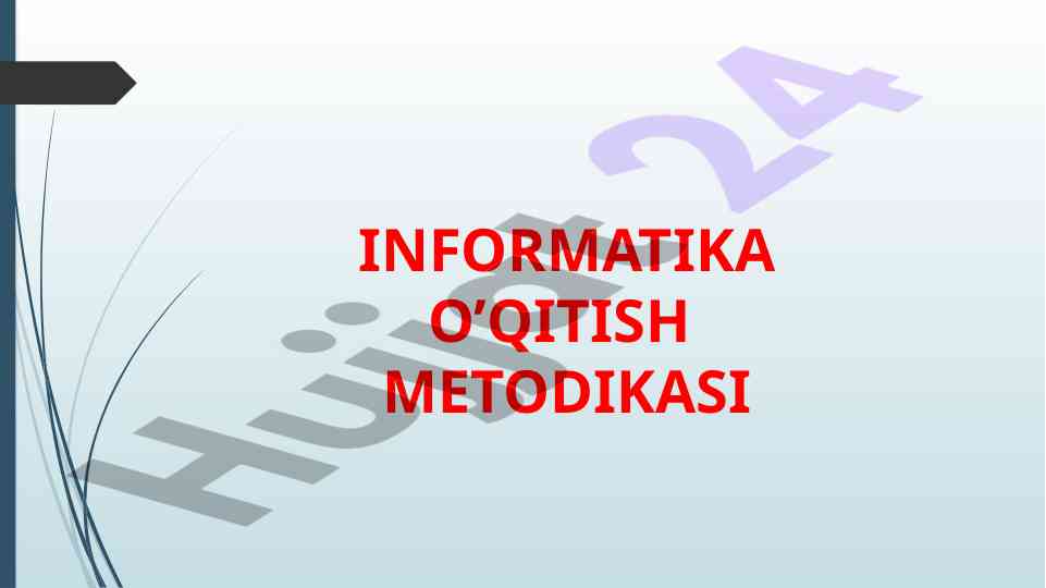 Tarmoqni loyihalash metodikasi va ergashmalar