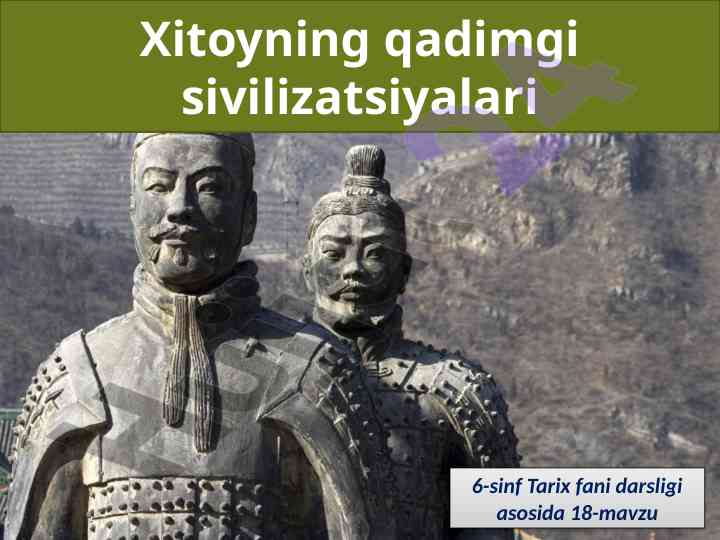 Qadimgi xitoy davlati va uning dehqonchiligi