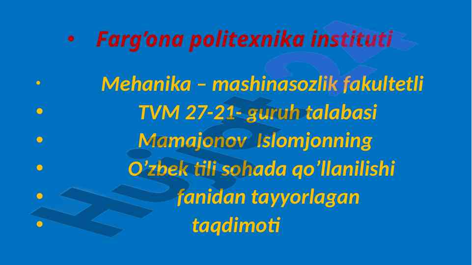 Yozma muloqot va ularning turlari taqdimoti