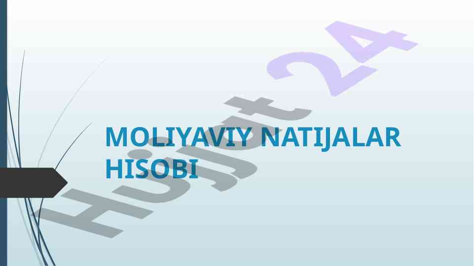Moliyaviy natijalar hisobi bo‘yicha tahlil