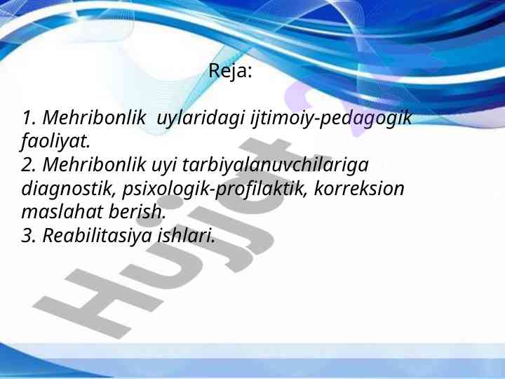 Mehribonlik uylaridagi ijtimoiy-pedagogik faoliyat