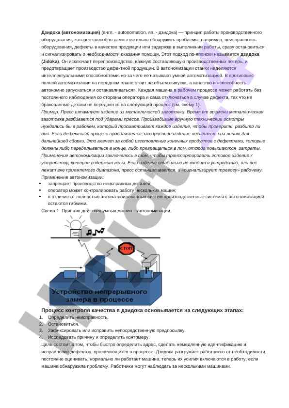 Принцип дзидока в автономизации производства