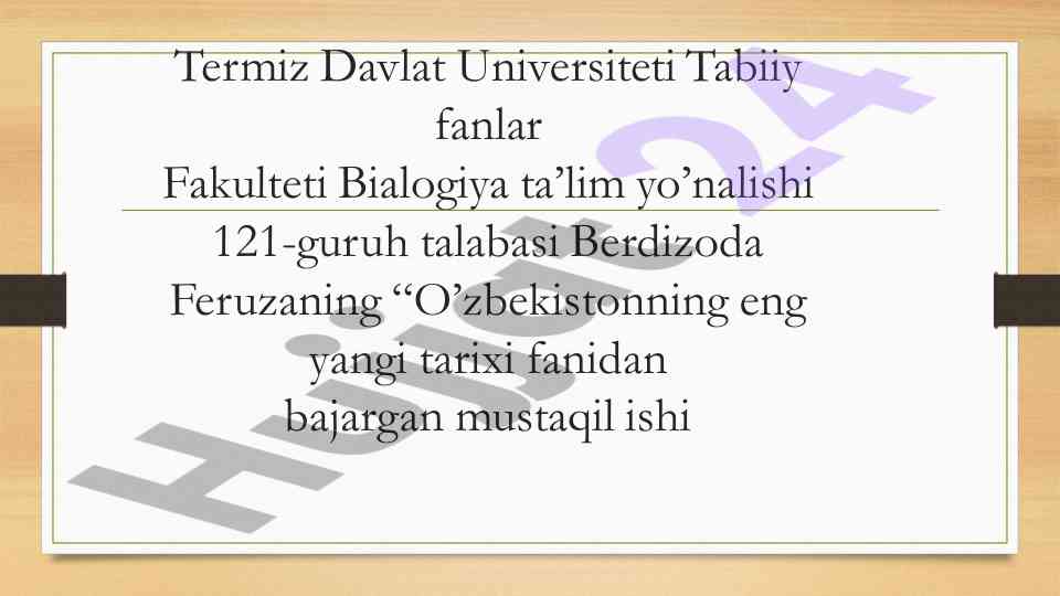 Mustaqil ish: o‘zbekistondagi davlat boshqaruvi islohotlari