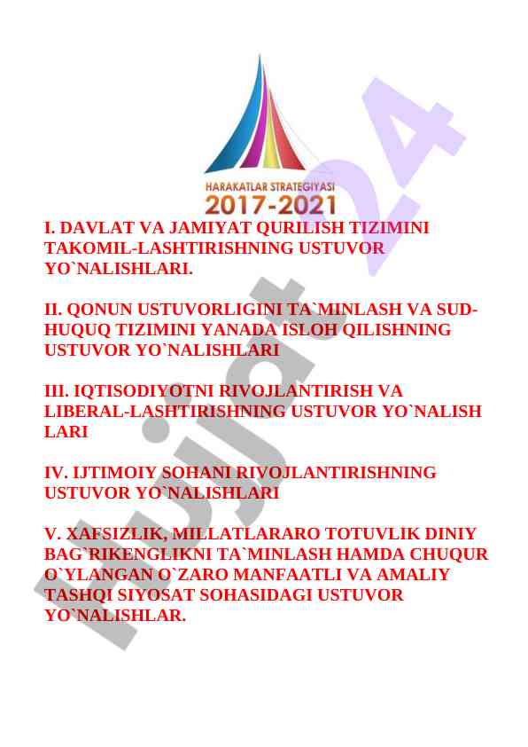 Davlat va jamiyat qurilish tizimini takomillashtirish