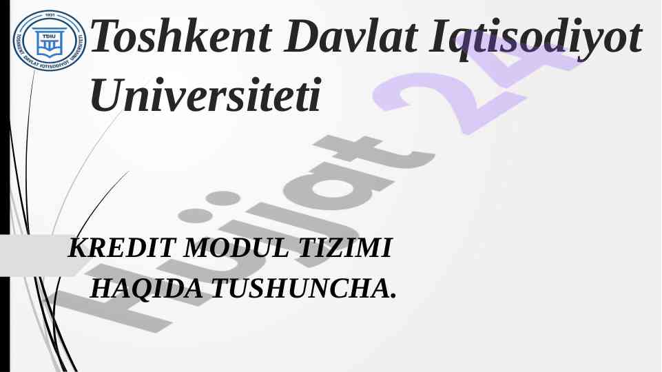 Kredit modul tizimi haqida tushuncha va maqsadlari