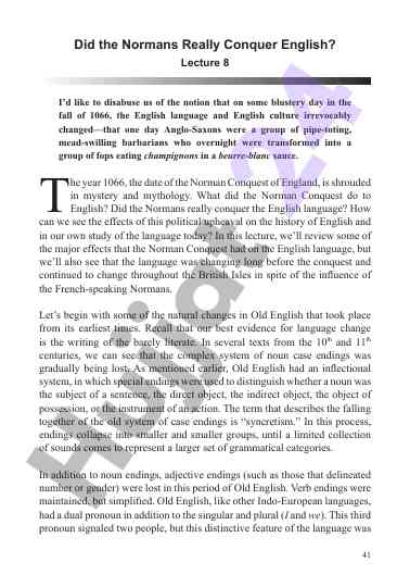 Effects of the norman conquest on the english language