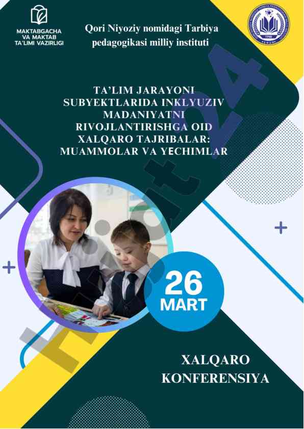 Inklyuziv madaniyatni rivojlantirishga oid tajribalar