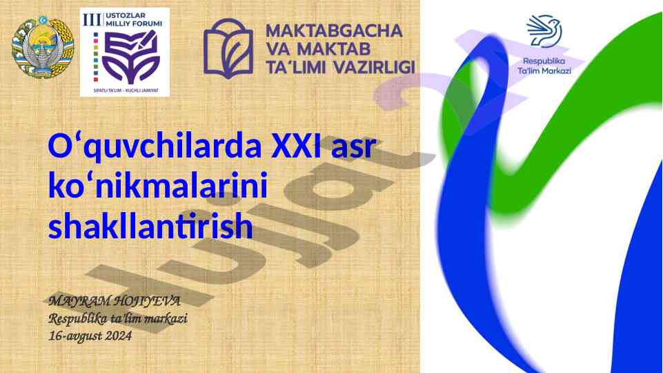 Xxi asr ko‘nikmalarini shakllantirish metodlari