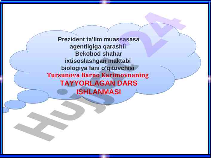 O'zbekiston ekologik muammolari haqida dars ishlanmasi