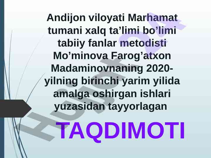 Tabiiy fan o’qituvchilarining tarkibi analizi