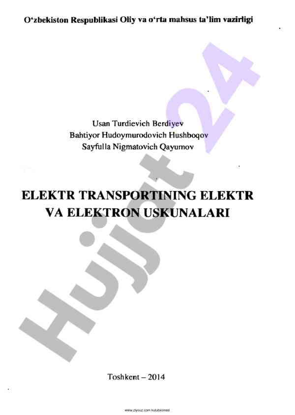 Elektr transportining elektr va elektron uskunalari